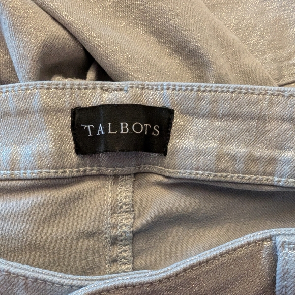 Talbots Shimmering Silver Pants - Picture 7 of 10